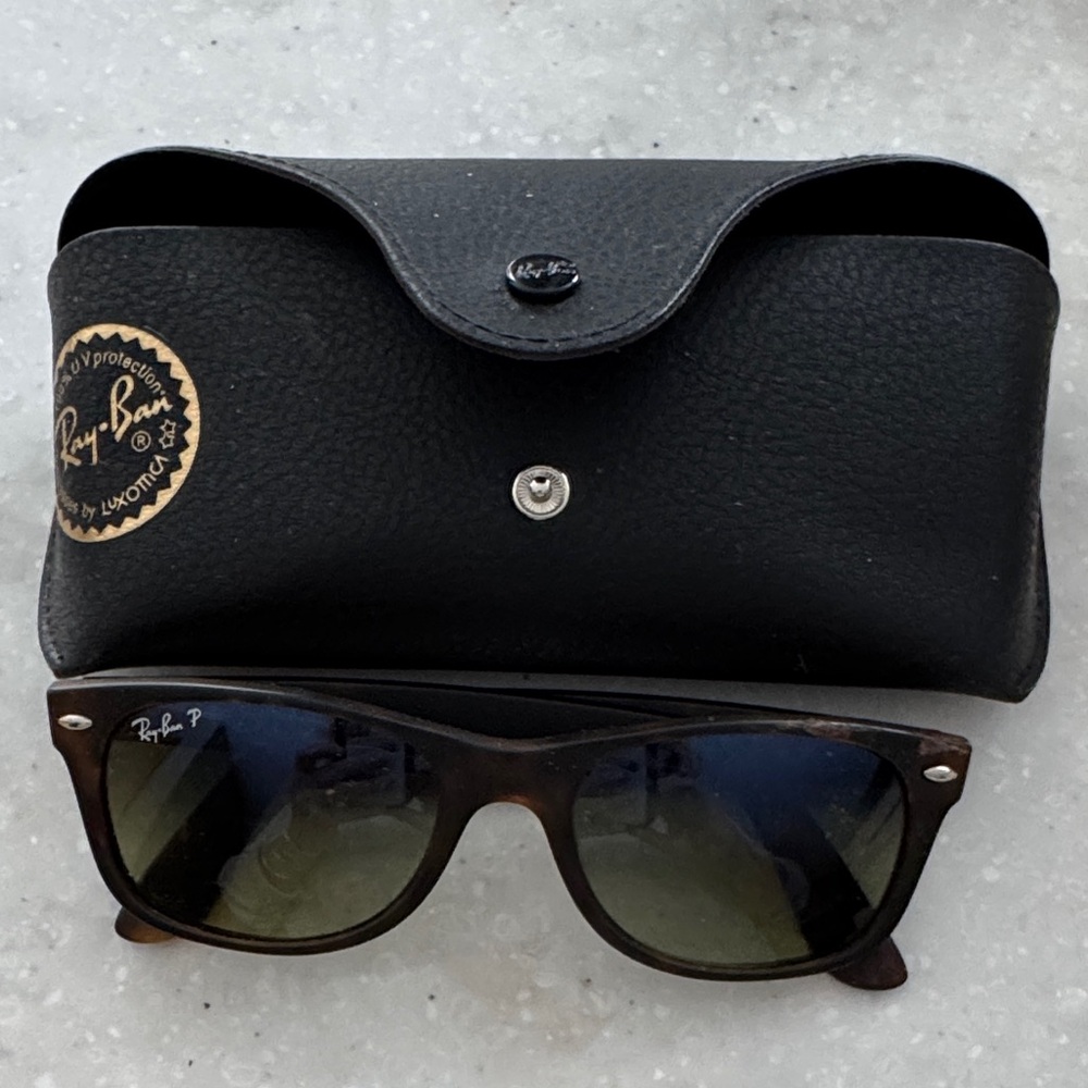 Ray-Ban Black Leather Sunglasses Case